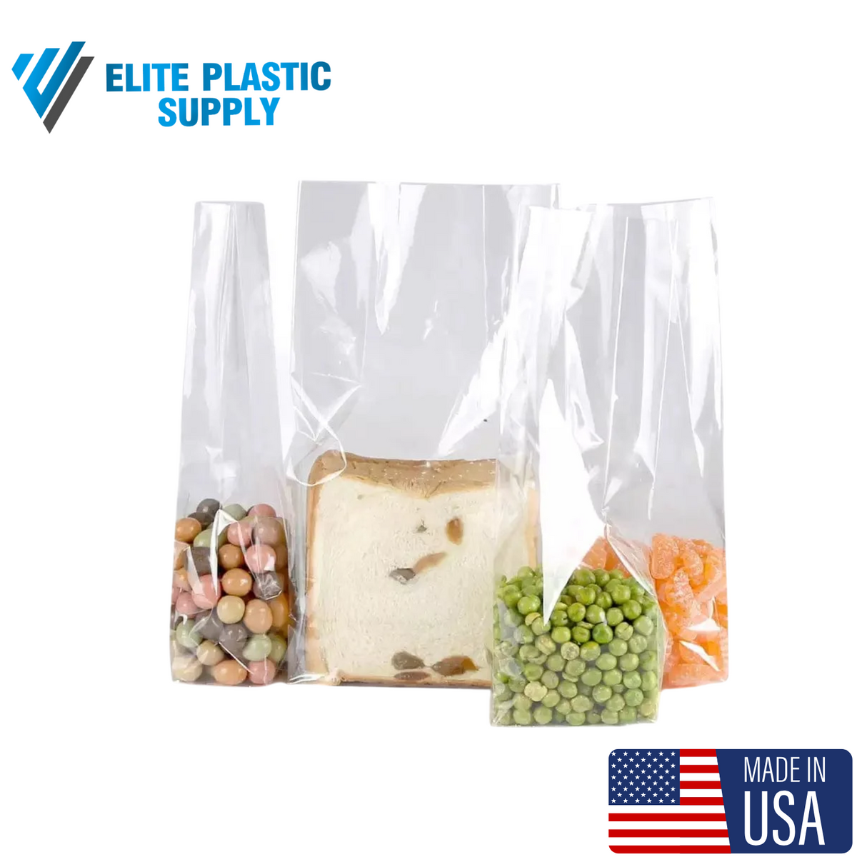 24 Inch Food FDA Clear Bags - 1 Mil - 300/Case