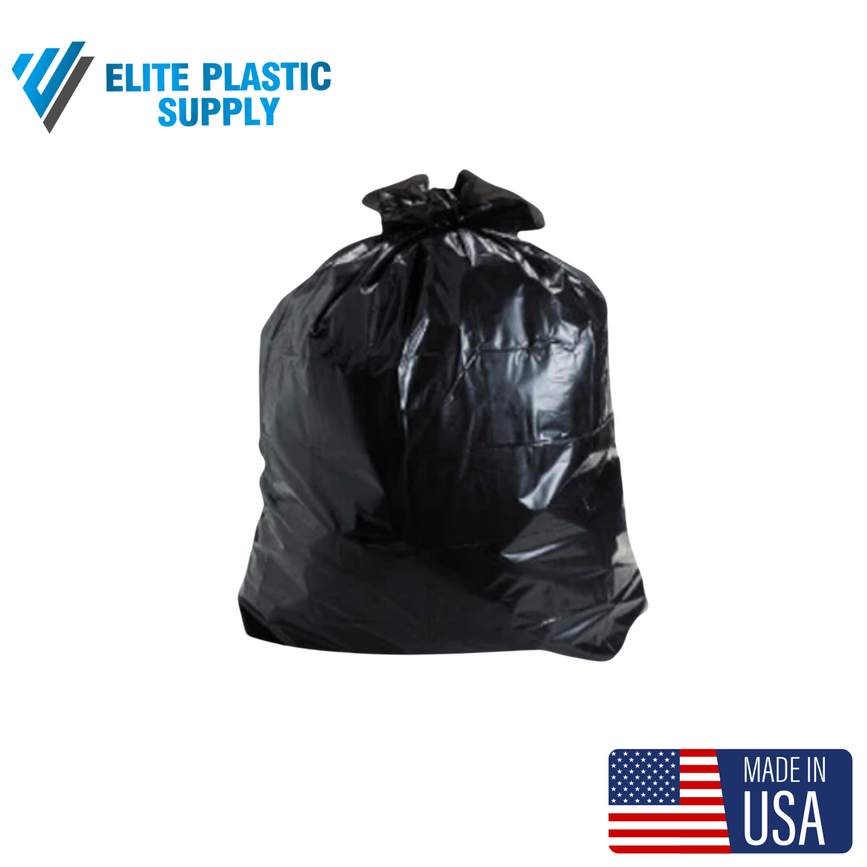 10-13 Gallon Black Durable Trash Bags- 1.2 Mil - 200/Case