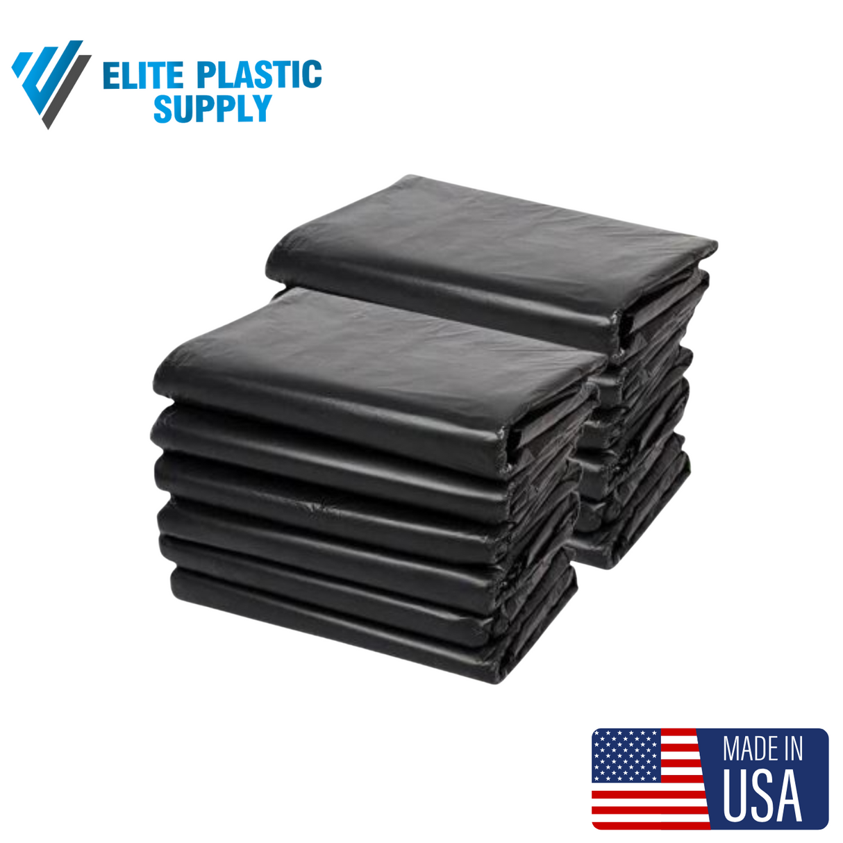 10 Gallon Black Trash Bags - 1.2 Mil - 365/Case