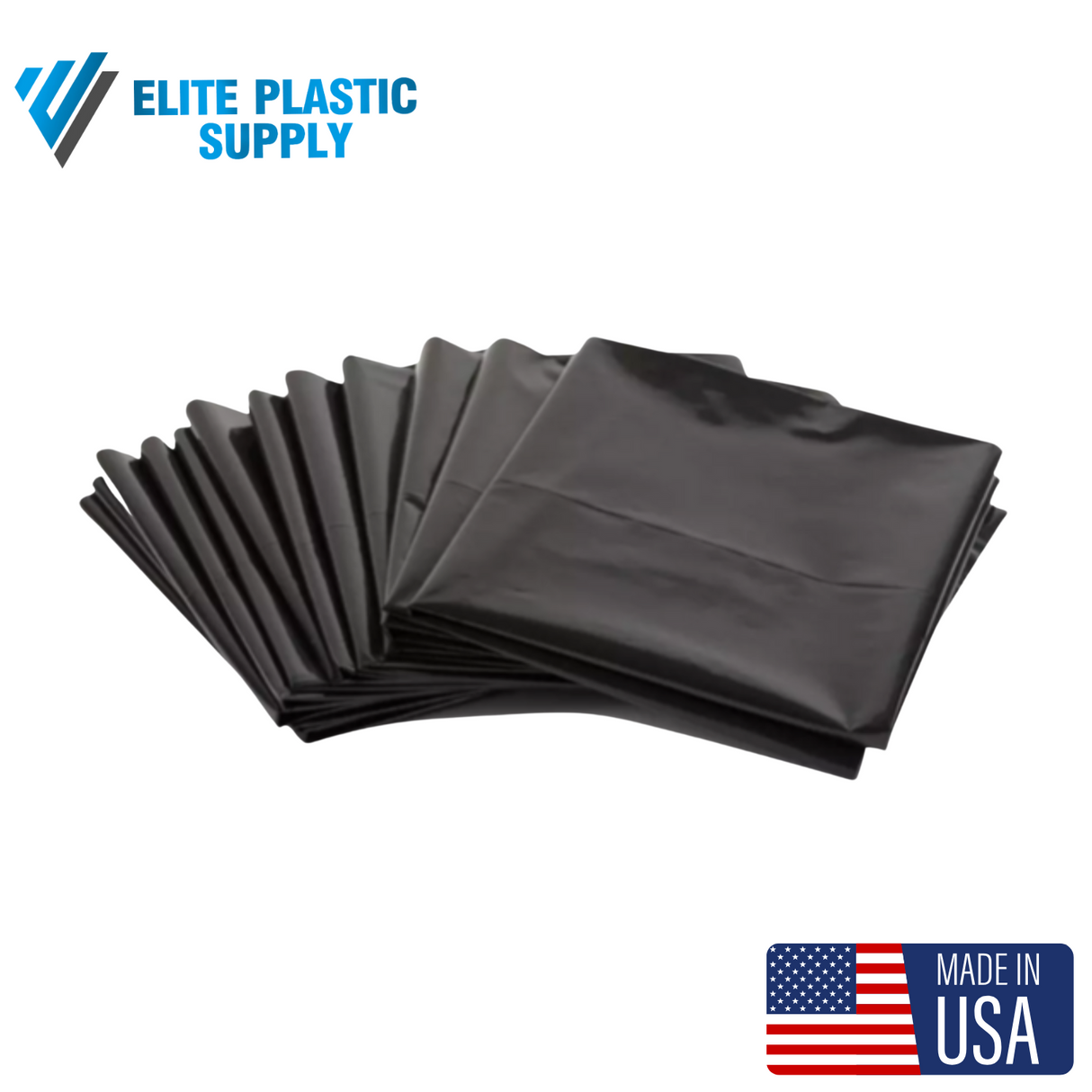 50-55 Gallon Black Trash Bags - 2.2 Mil - 85/Case