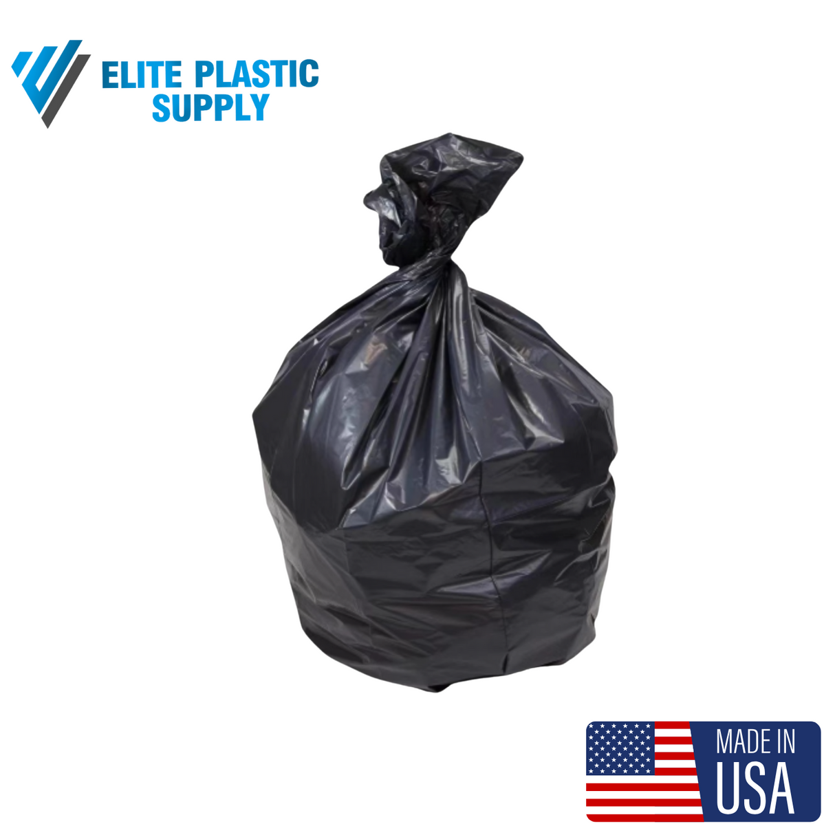 10 Gallon Black Trash Bags - 1.2 Mil - 365/Case