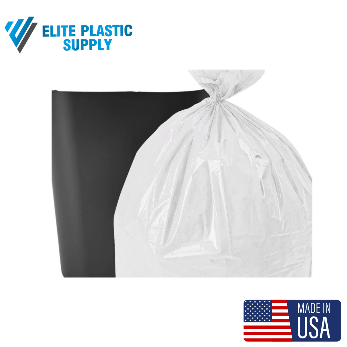 10-13  Gallon Clean White Durable Trash Bags- 1.2 Mil - 200/Case